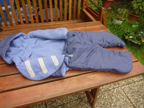 Anzug/Fußsack,blau,hellblau,K