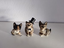 3x Alte Katzen  Katzenfiguren von Harvey Knox Royal HK handbemalt selten Vintage
