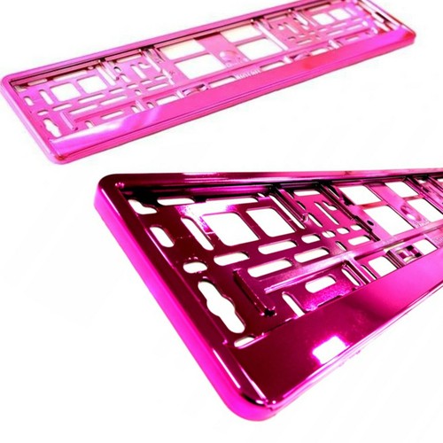 Kennzeichenhalter pink - 2x,