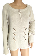 Damen Pullover Gr. 36 Beige