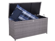 Garten-Aufbewahrungsbox Patras 970010, Stahl/Kunststoff, hellgrau - A