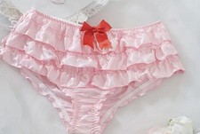 Zarter Rosa Satinrüschenslip XL  (Sissy,Zofe?)