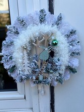 ?Weihnachtskranz Türkranz LED Lichter Handarbeit Adventskranz Weihnachten Deko