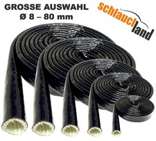 SILIKON HITZESCHUTZ SCHLAUCH SCHWARZ Isolierung Schutz Kabel Feuer Brand KFZ Öl