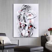 ACRYLGLAS WANDBILD STRICT WOMAN KUNST BILDER ABSTRAKT POSTER EROTIK FRAU