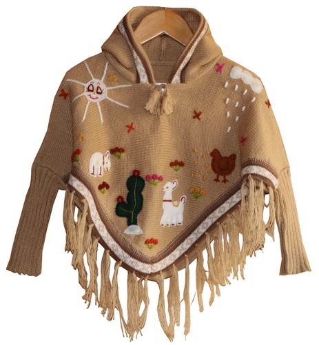 Kinder poncho ärmel - poncho,