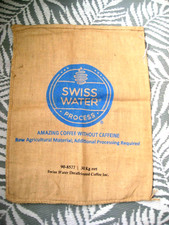 Originaler alter Werbe-Plantagen Kaffee-Bohnen Sack 2 Werbung