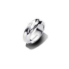 Pandora Ring Damen Band Breit Gewellt Sterling-Silber 193886C00 Gr. 56