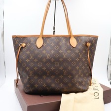 Louis Vuitton Neverfull Tragetasche MM Braun Monogram Canvas Leder Tasche