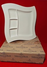 Villeroy & Boch Kollektion New Wave Fondue-/ Grillteller weiß 27x27 cm (4 Stück)