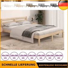 Massivholzbett Doppelbett Bett Holzbett Bettgestell mehrere Auswahl vidaXL