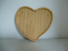 Bambustablett Bambus-Tabletts herzförmiges Bambus- Holz-Serviertablett Brett