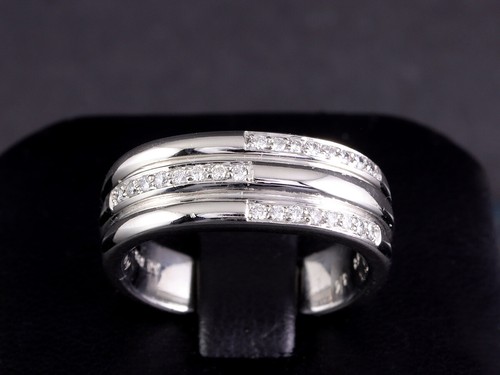 Moderner platin brillant ring - brillant,