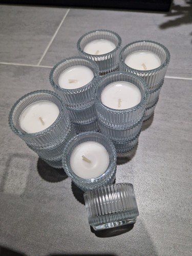 18x teelichthalter glas - glas, klar