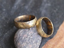 Trauringe Mokume Gane Gold 900