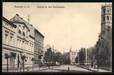 Neusalz a. O., Partie in der Berlinerstraße, Ansichtskarte 1915 