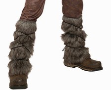 Graue Kunstfell Stulpen