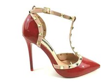 Damen High Heels Lackleder Optik mit Nieten 11 cm Absatz Neu & OVP Händler ?