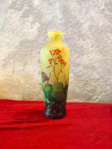 Daum nancy cameo glass vase - cameo,