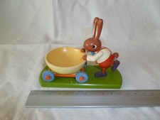 alte Figur Osterhase  mit Wagen von Leichsenring Erzgebirge  