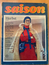 SAISON 1971 Heft 2 Herbst - DDR Modezeitschrift inkl. Schnittmuster Mode