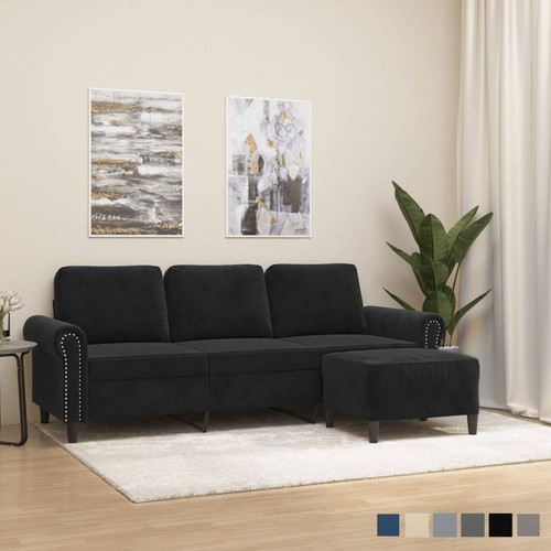 Sitzer sofa mit hocker samt - mit,