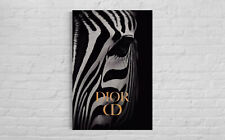 Zebra Leinwand Bild Gold