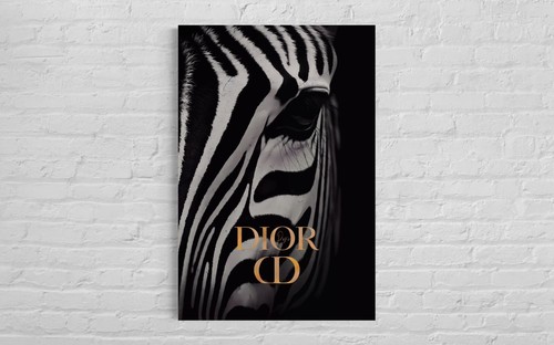 Zebra leinwand bild gold - bild,