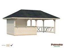 Gartenpavillon Holzpavillon Holz BIANCA SET3 588x300cm 4-Eck Pavillon Gartenhaus