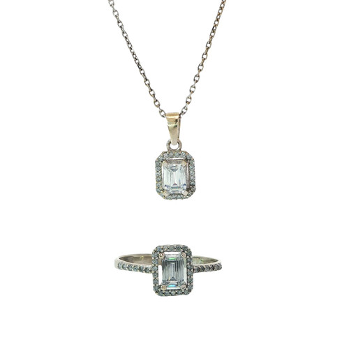 Set weißgold 585 14 karat - set,