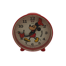Vintage Micky Maus Wecker Avronel Seltene Walt Disney Uhr Retro Alarm Clock 1987
