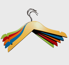 Kleiderbügel Holz - Kinder - bunt - 5 Stk. - Ikea 
