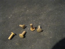 5 stk. VOLLNIETEN / HALBRUNDNIETEN Kupfer/ Messing