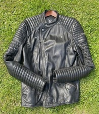 Tigha Bikerjacke Leder Schafsleder Lederjacke Blogger Schwarz M