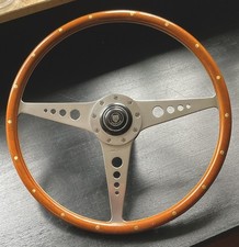 Jaguar MK2  Oldtimer Holz Lenkrad mit Narbe - gebraucht