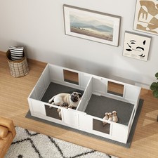 Pawhut hunde wurfbox mit - hunde-wurfbox,