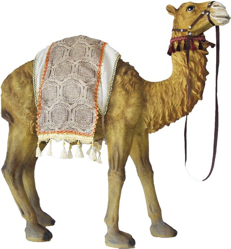 Krippenfigur kamel mit decke - mit,