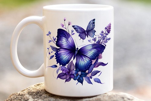 Schmetterling aquarell tasse - schmetterling,
