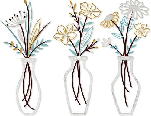 Stück metall blumen vase - 3,