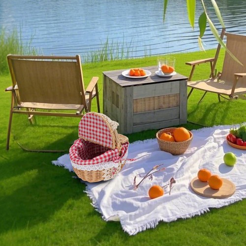 Picknickkorb aus weide mit - aus,