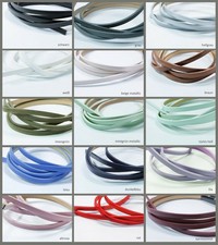 Bänder aus Lederimitat 5mm 120 cm flach Kunstlederband Kunstleder Band, KLB-25