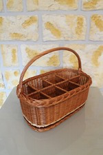 Einkaufskorb Flaschekorb für 8 Flaschen Weidenkorb Weiden Korb Flaschenträger  