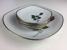 5 Stk. Winterling Marktleuthen Bavaria Konfektteller Tellerchen mit Goldrand