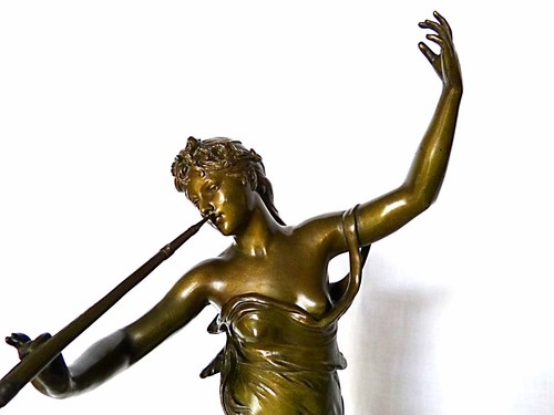 Große bronzefigur nymphe - große,