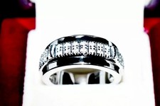 Bandring 9 kt Weißgold dicker