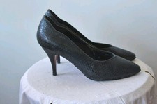 Spitz Pumps 38 Italy Voll Echtleder Stilettos Schlupfschuhe Heels Schlangenoptik