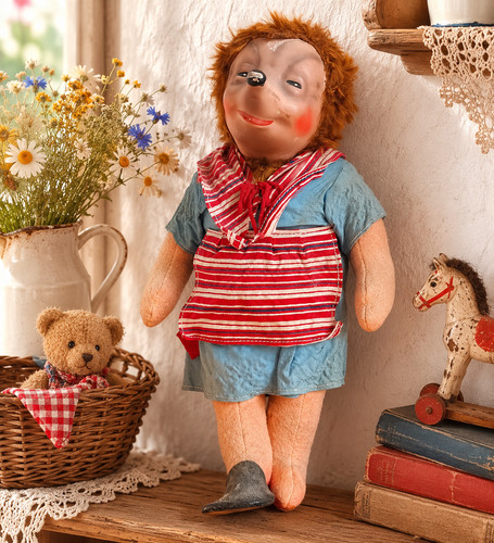 Vintage igel puppe mit - puppe,