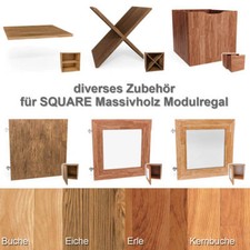 Bücherregal Regalsystem SQUARE ZUBEHÖR Massivholzmöbel Würfelregal-Elemente