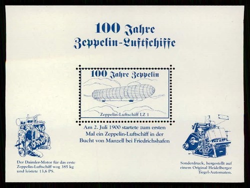 Brd gedenk block - gedenk-block, zeppelin