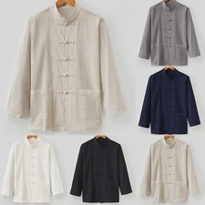 Hemd Täglich Bettwäsche Aus Baumwolle Kung Fu Tai Chi Mantel Lange Ärmel